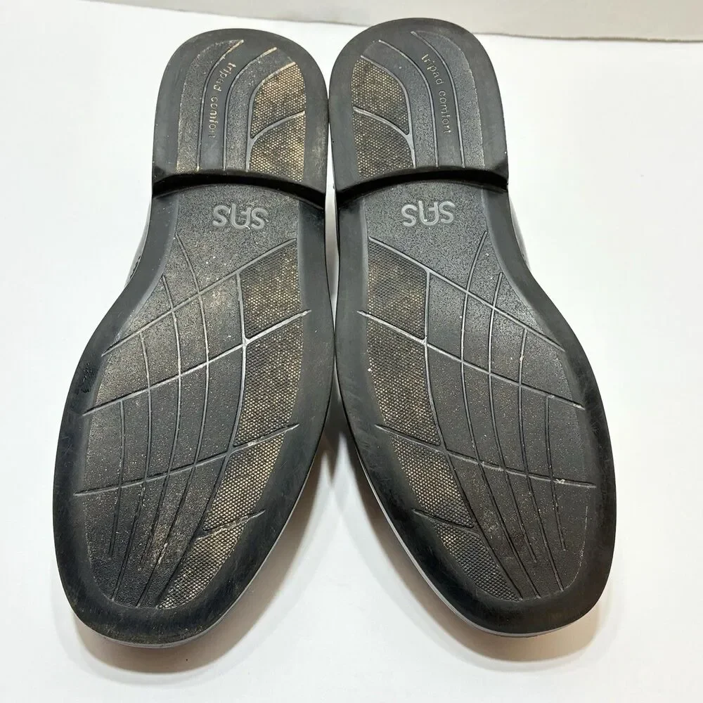 Sas Diplomat Slip-on Loafer Shoes Mens 12M Black Leather Dadcore Business